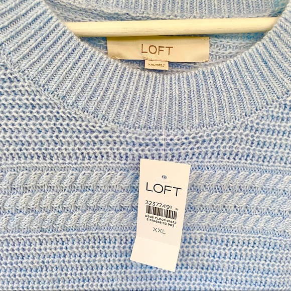 NEW Loft Stitchy Cable Knit Sweater - Picture 5 of 6